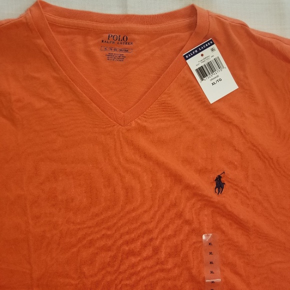Polo Ralph Lauren Other - New Polo Ralph Lauren Mens Vneck T-shirt orange XL